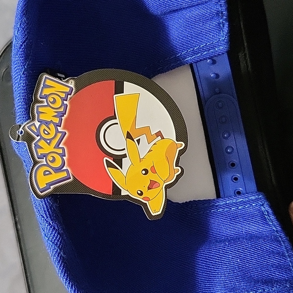 Blue Pikachu Baseball Snapback Cap - Picture 2 of 4